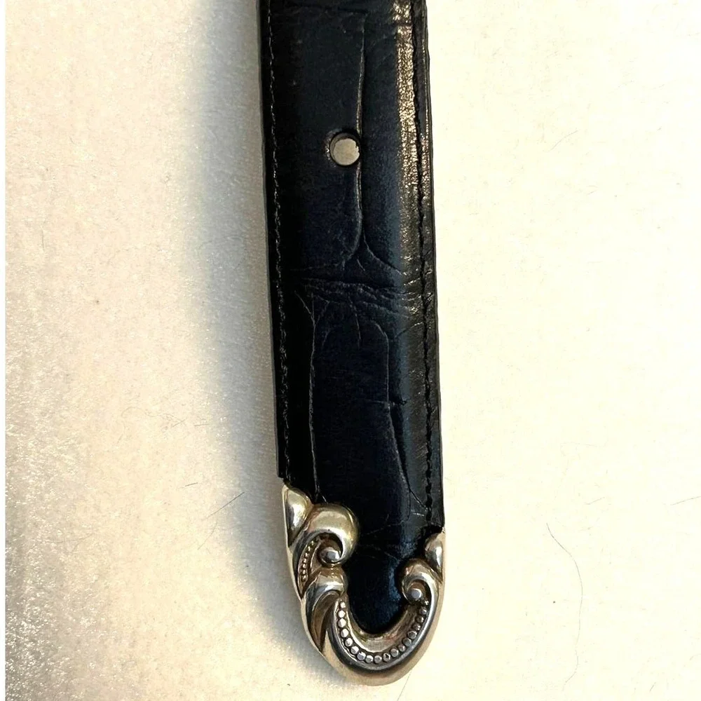 Brighton Girls Belt #S24503 Black Leather Western Style Belt